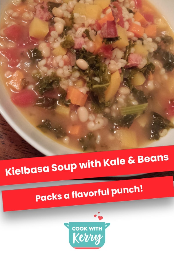 Kielbasa Soup with Kale & Beans