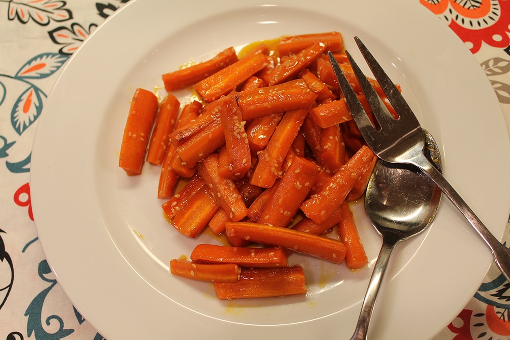 Honey Sriracha Glazed Carrots