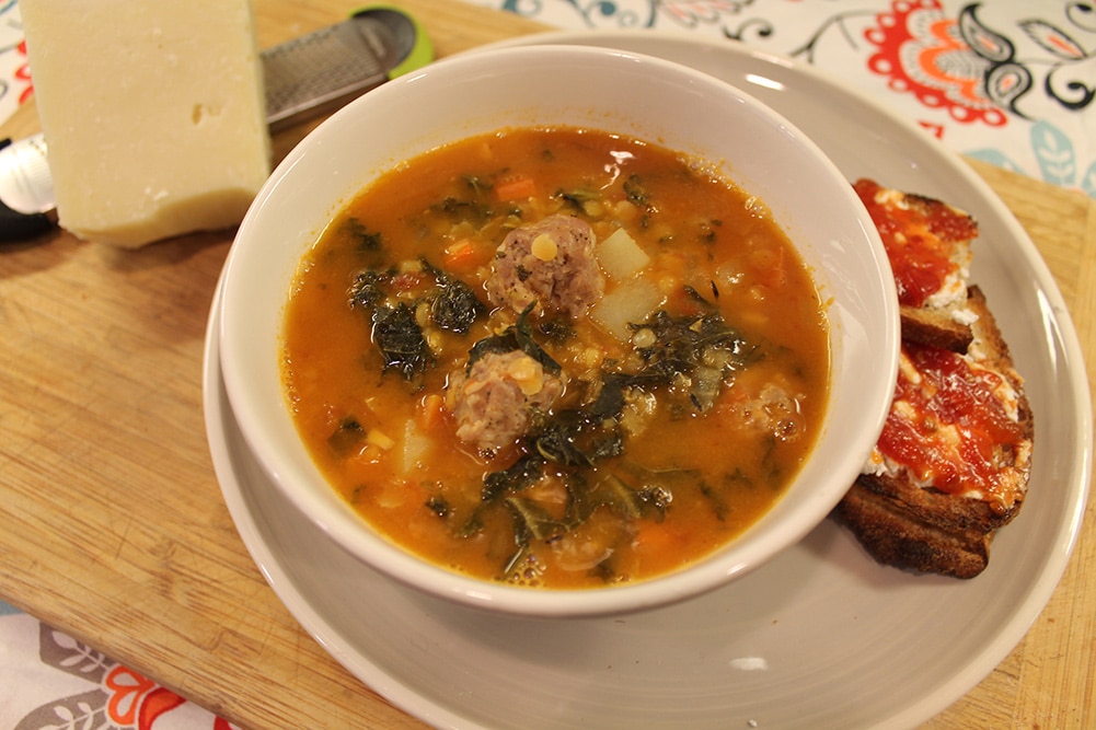 Red Lentil & Sausage Soup