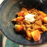 Peaches with Honey Sour Cream & Ginger Cookies