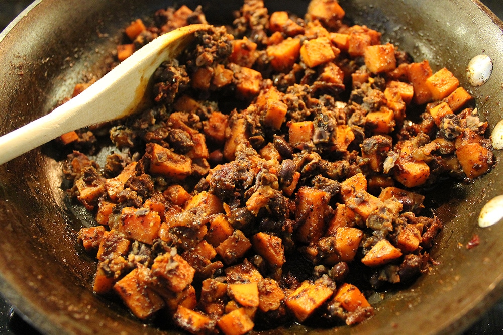 Spiced Sweet Potatoes & Black Beans