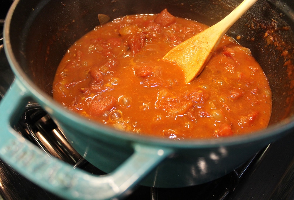 Simmering Tomato Jam