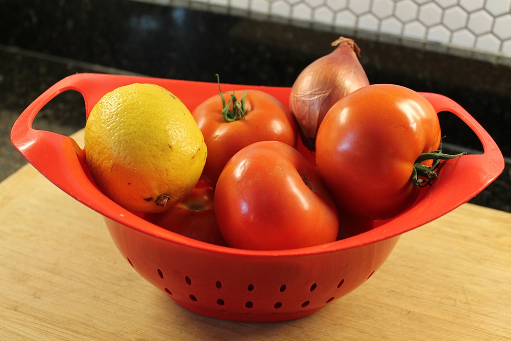 Tomatoes, Shallot, and Lemon
