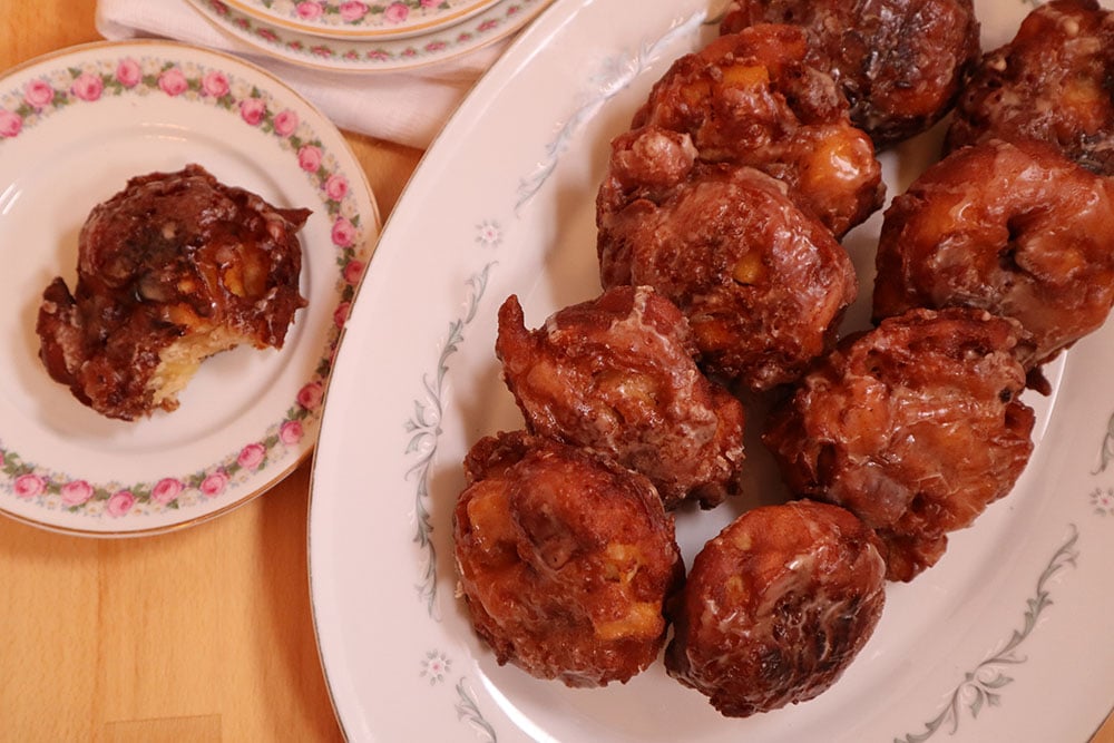 Apple Fritters with Chai Spice Glaze