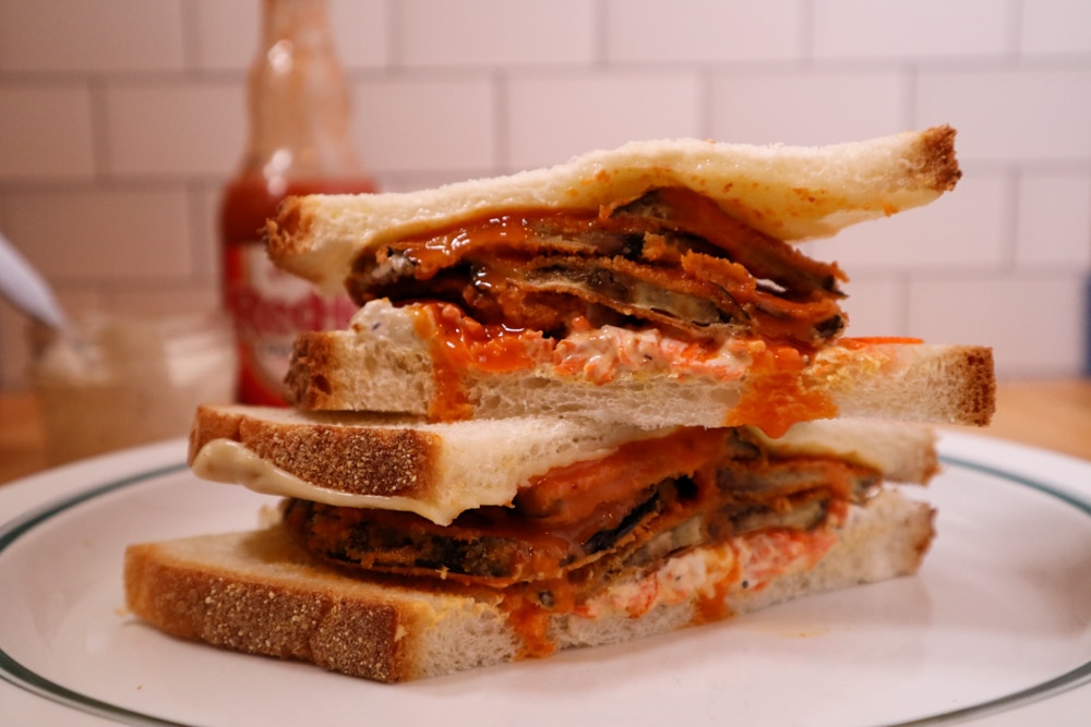 Buffalo Eggplant Sandwich
