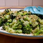 Broccoli with Garlic & Herb Breadcrumbs | Super Speedy Side Dish