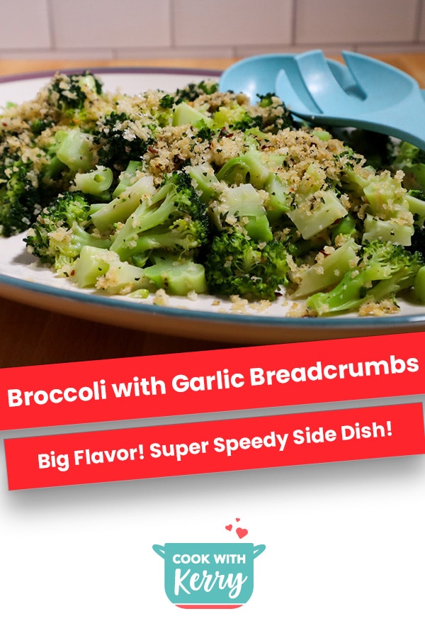 Broccoli with Garlic & Herb Breadcrumbs | Super Speedy Side Dish