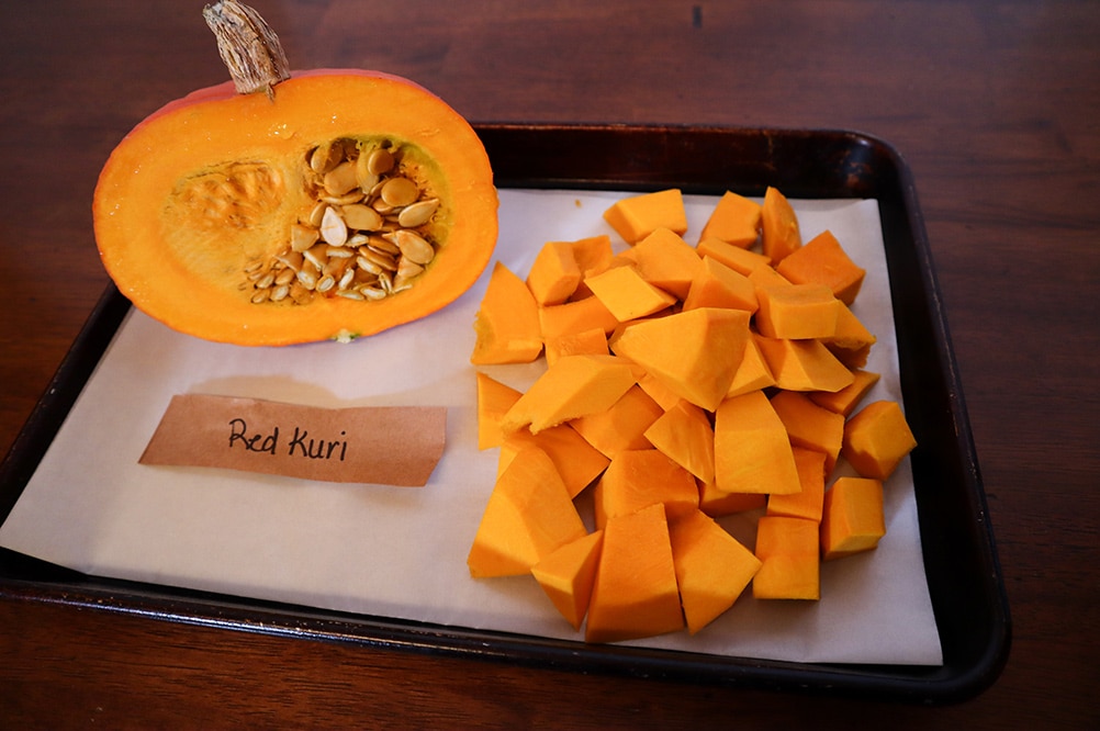 Raw Red Kuri Squash