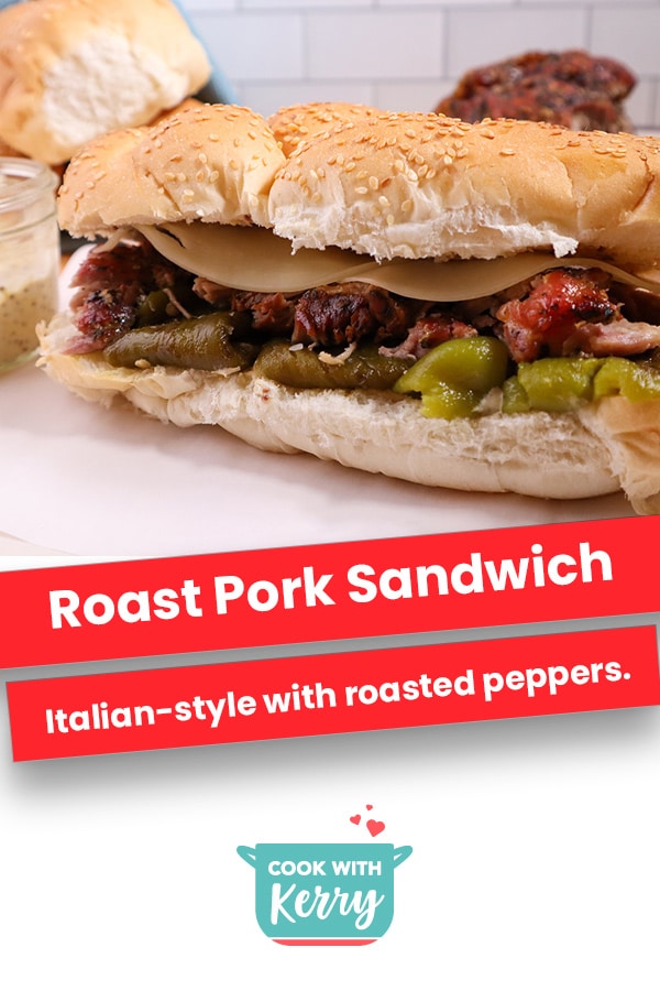 Roast Pork Sandwich | Italian-style with roasted peppers.