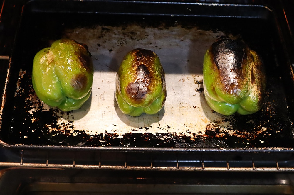 Roasted Green Peppers