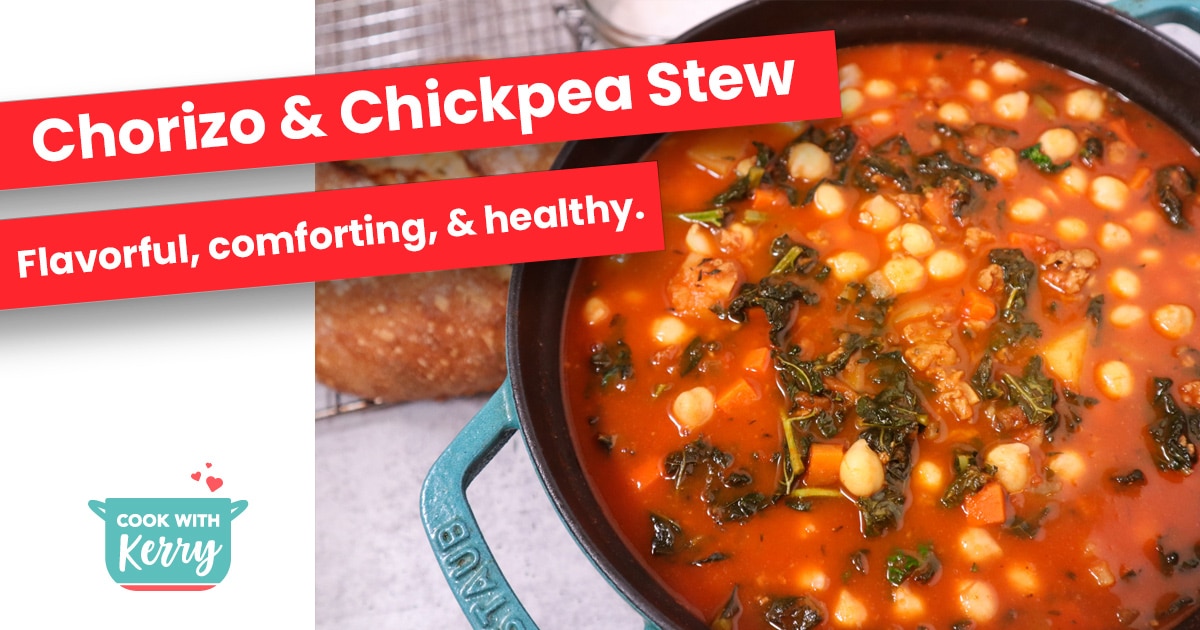 Chorizo chickpea stew (quick!)