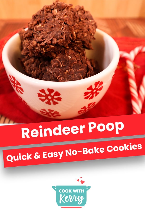 Reindeer Poop Cookies - Quick & Easy No-Bake Christmas Cookies