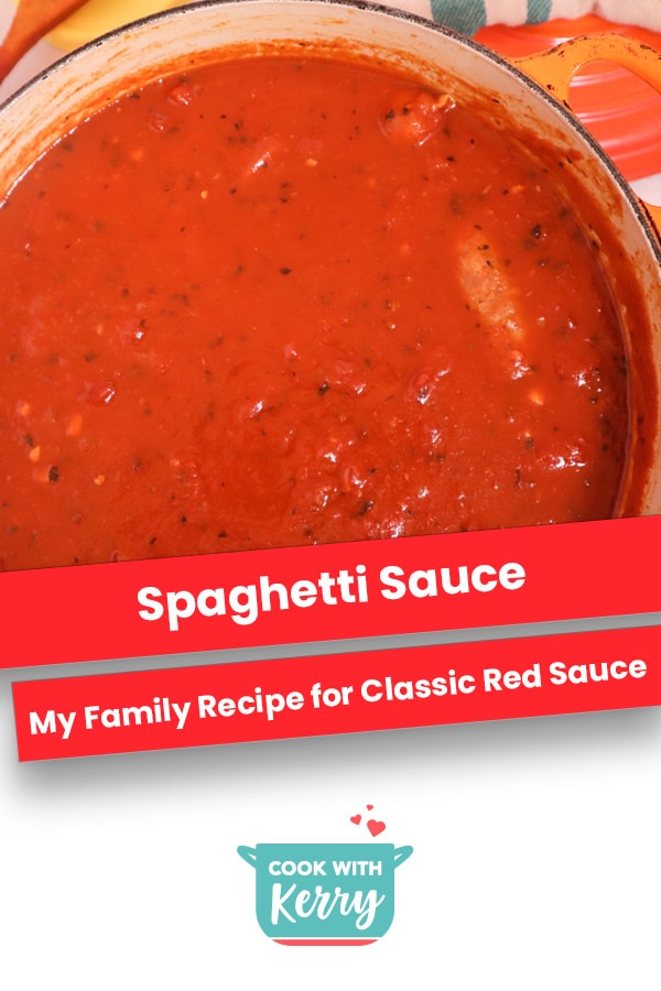 Spaghetti Sauce | My Family Recipe for Classic Red Sauce
