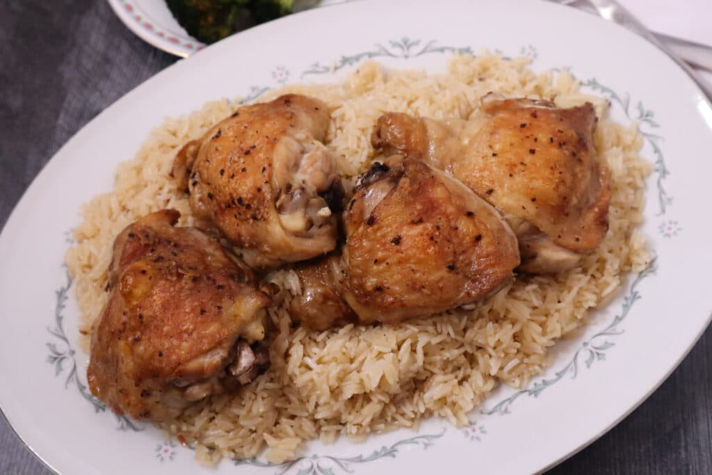 Instant Pot Chicken Thighs & Rice