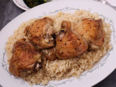 Instant Pot Chicken Thighs & Rice