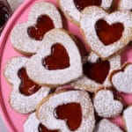 Pistachio Strawberry Linzer Cookies