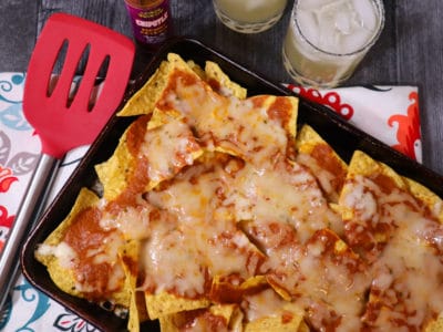 Cheese Nachos with Ranchero Sauce