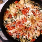 Mediterranean Baked Shrimp Orzo | One Skillet Meal