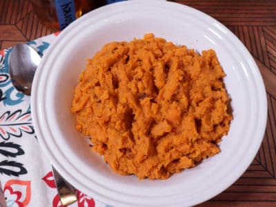 Easy Mashed Sweet Potatoes with Chipotles and Honey