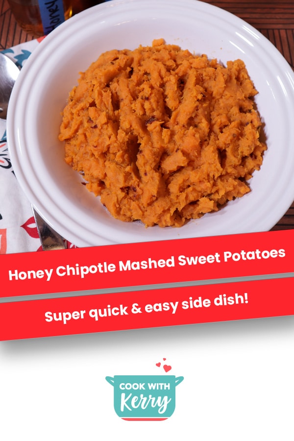 Easy Mashed Sweet Potatoes with Chipotles and Honey