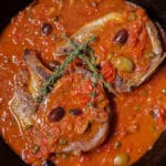 Braised Pork Chops Puttanesca | Super Tender Oven Baked Pork Chops