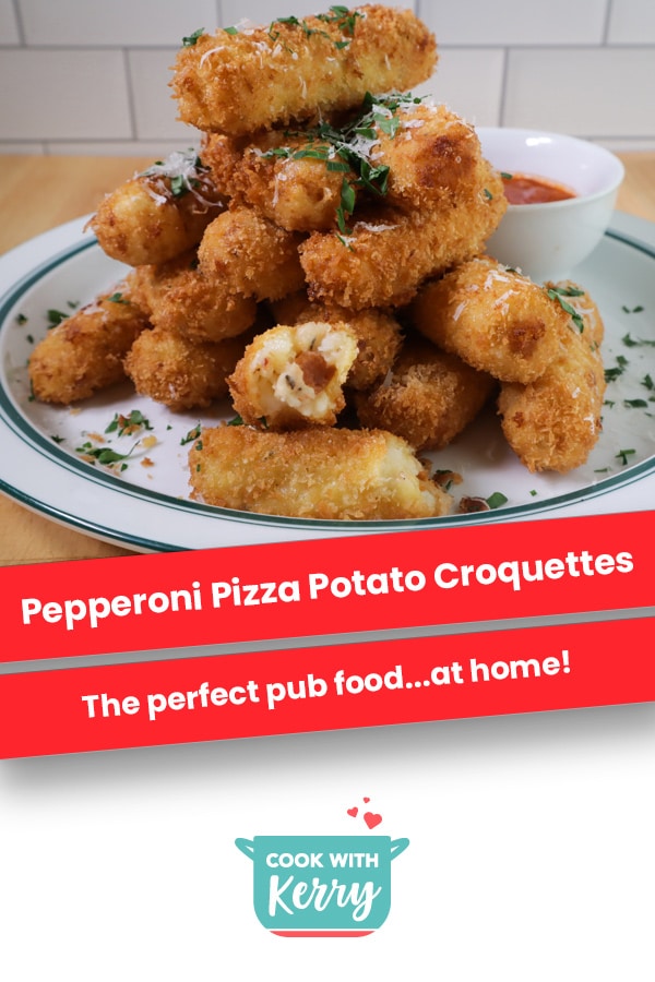 Pepperoni Pizza Potato Croquettes