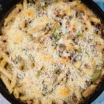 Philly Cheesesteak Pasta Skillet