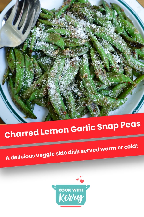 Charred Lemon Garlic Snap Peas
