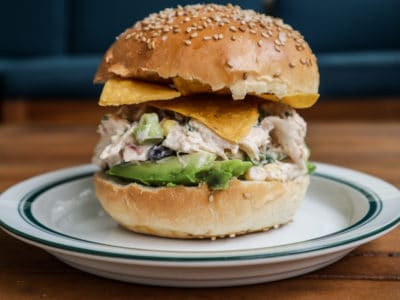 Southwest Chicken Salad Sandwich with Chipotle Lime Mayo