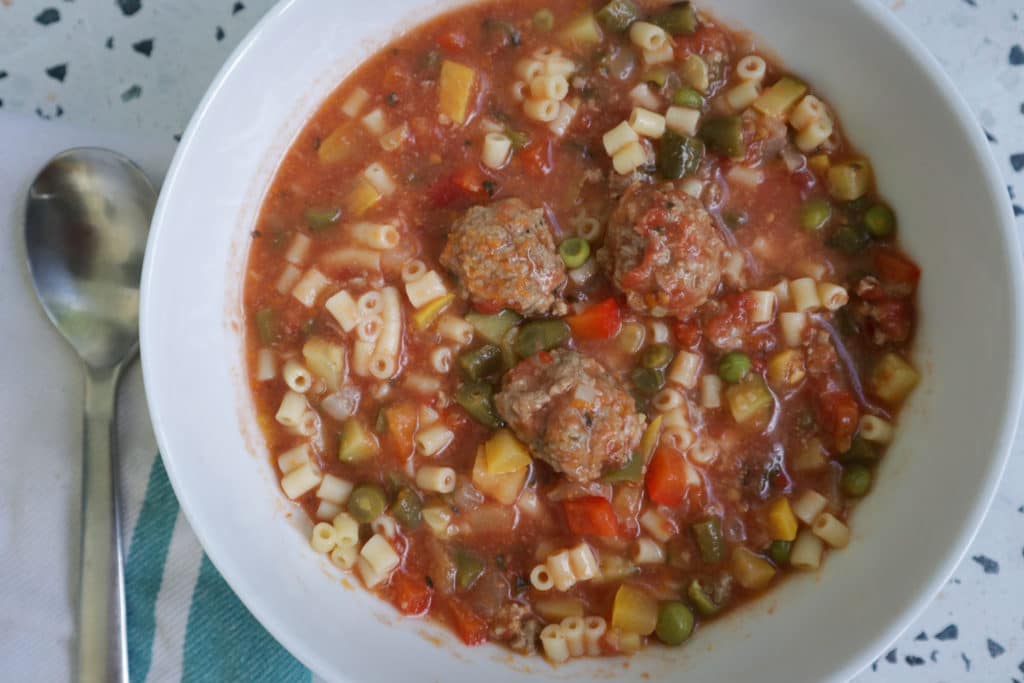 Meatball Minestrone Soup