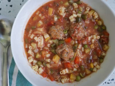 Meatball Minestrone Soup