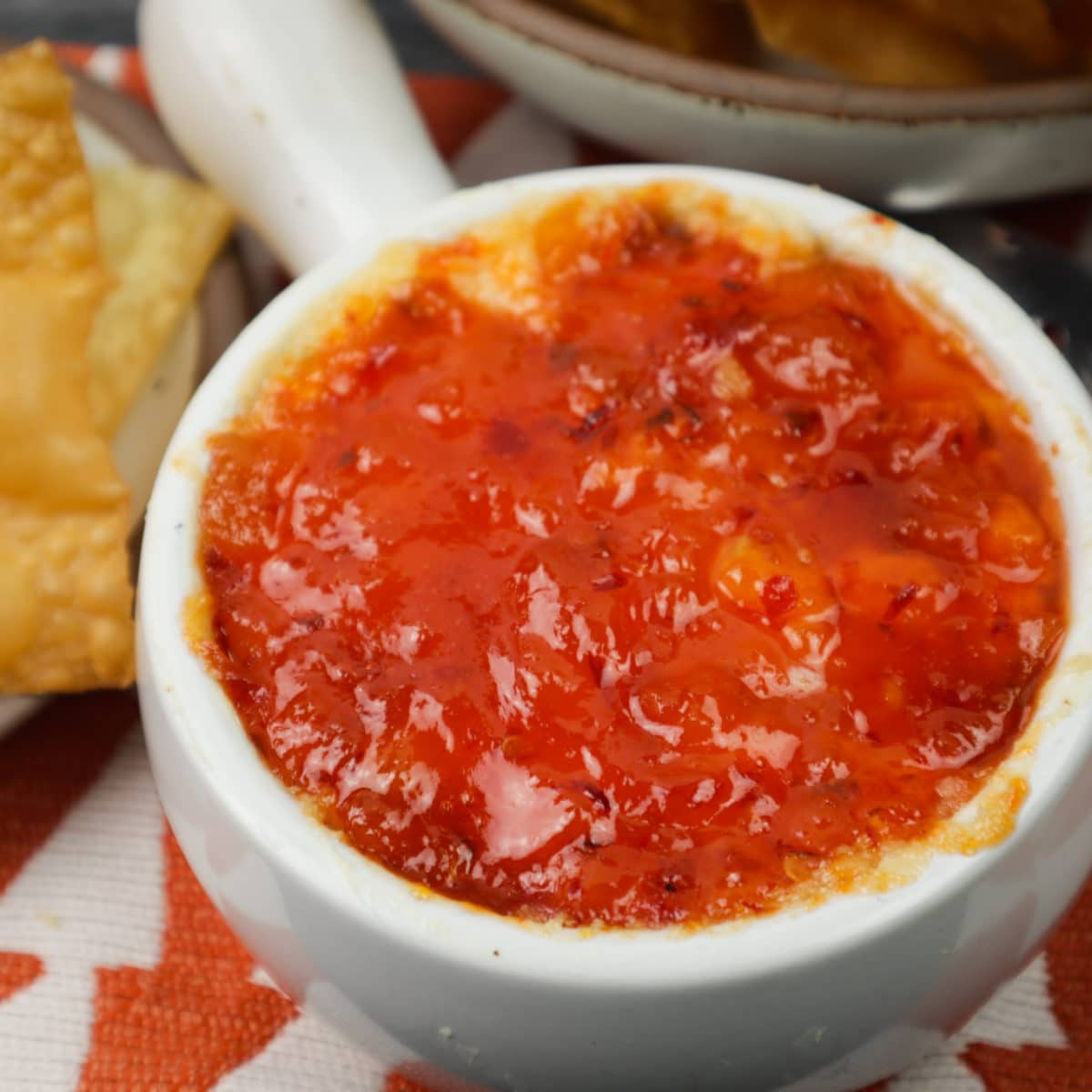 Crab Rangoon Dip with Crispy Wonton Chips Cook with Kerry
