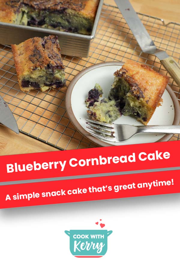 Blueberry Cornbread Snack Cake