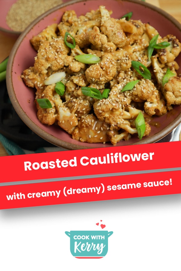 Roasted Cauliflower with Creamy Sesame Sauce