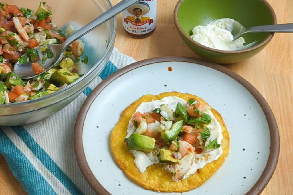 Shrimp Ceviche Tostadas